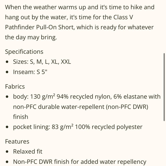 The North Face Womens Class V Pathfinder Pull-On Short In Teal/Blue Size Large - Picture 12 of 13